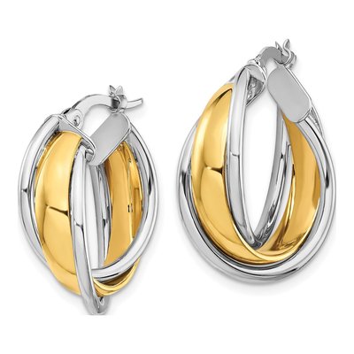 10K Yellow Gold 22mm Hoop Earrings – view 3