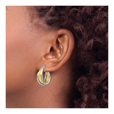 10K Yellow Gold 22mm Hoop Earrings – view 4