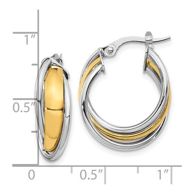 10K Yellow Gold 22mm Hoop Earrings – view 5