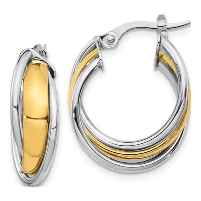 10K Yellow Gold 22mm Hoop Earrings