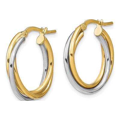10K Yellow Gold Hoop Earrings – view 3