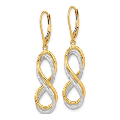 10K Gold Infinity Leverback Earrings | Leslie's – view 3