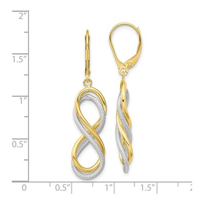 10K Gold Infinity Leverback Earrings | Leslie's – view 5