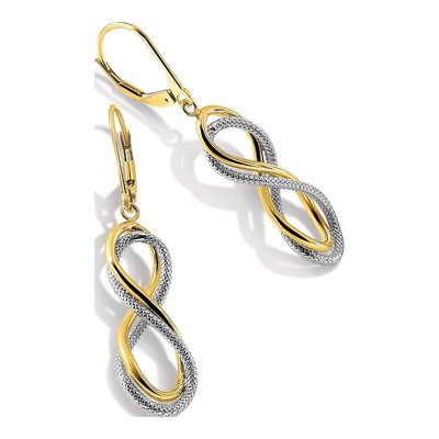 10K Gold Infinity Leverback Earrings | Leslie's – view 6