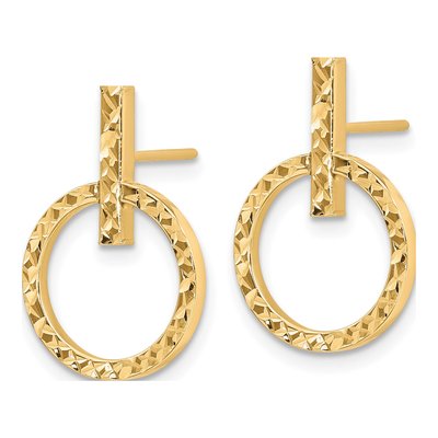 10K Yellow Gold Dangle Earrings – view 3