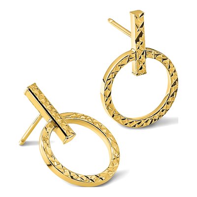10K Yellow Gold Dangle Earrings – view 6