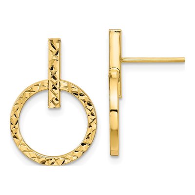 10K Yellow Gold Dangle Earrings