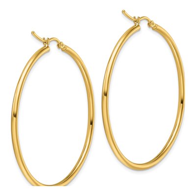 10K Yellow Gold 45mm Hoop Earrings – view 5