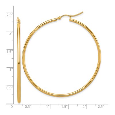 10K Yellow Gold 55mm Hoop Earrings – view 6