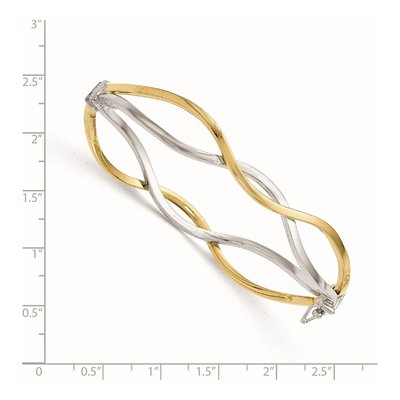 10K Yellow Gold Twisted Bangle Bracelet – view 3