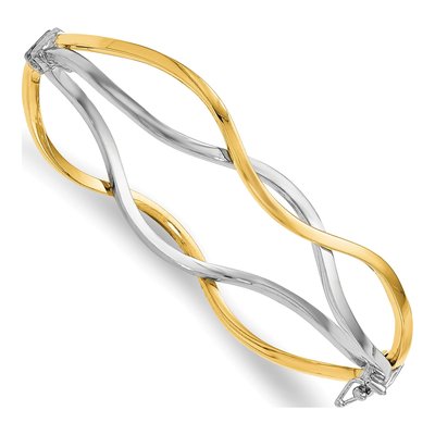 10K Yellow Gold Twisted Bangle Bracelet