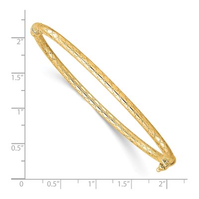 10K Yellow Gold Hinged Bangle Bracelet – view 4