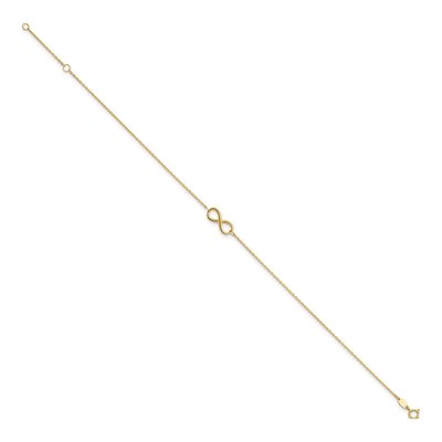 10K Yellow Gold Infinity Anklet – view 2