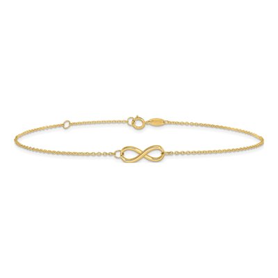 10K Yellow Gold Infinity Anklet – view 3
