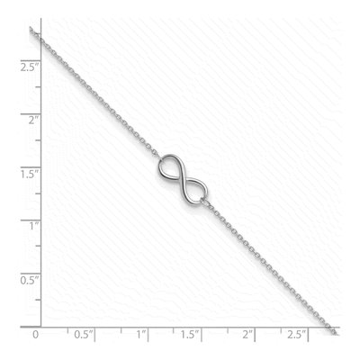 10K White Gold Infinity Anklet – view 4