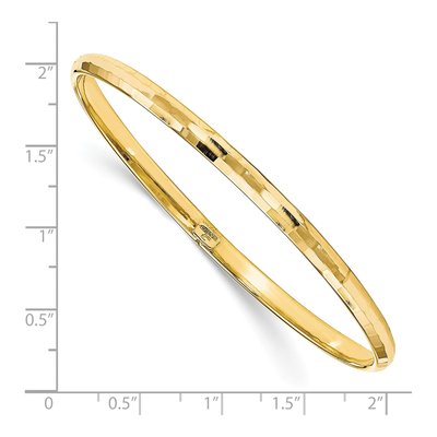 10K Yellow Gold Slip-On Bangle Bracelet – view 2