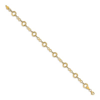 10K Yellow Gold Infinity Link Bracelet – view 2