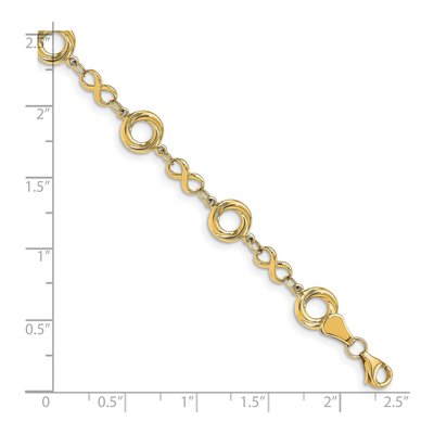 10K Yellow Gold Infinity Link Bracelet – view 4