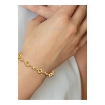 10K Yellow Gold Infinity Link Bracelet – view 5