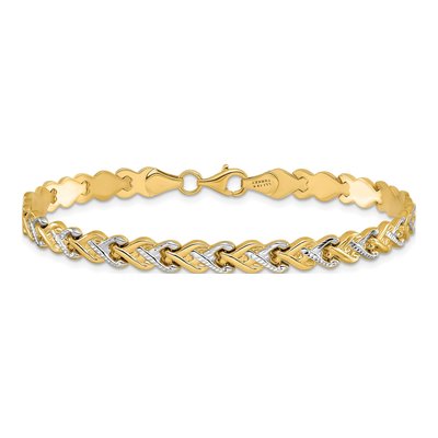 10K Yellow Gold Diamond-Cut Bracelet – view 3