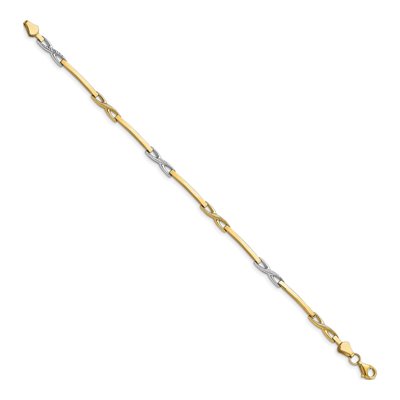 10K Yellow Gold Diamond-Cut Bracelet – view 2
