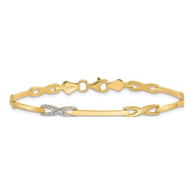 10K Yellow Gold Diamond-Cut Bracelet – view 3