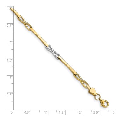 10K Yellow Gold Diamond-Cut Bracelet – view 4