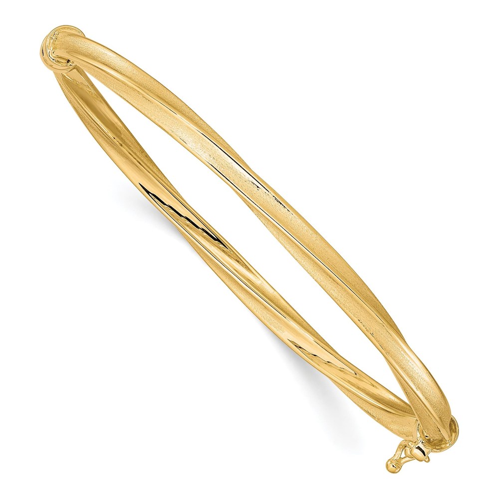 10K Yellow Gold Hinged Bangle Bracelet