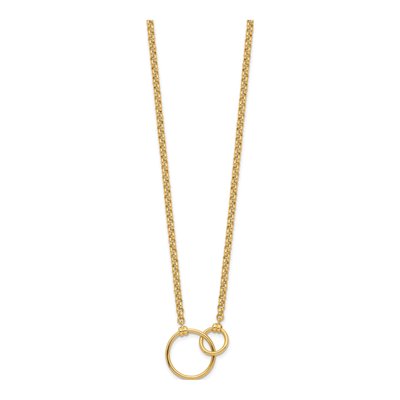 10K Yellow Gold Rolo Link Necklace – view 3