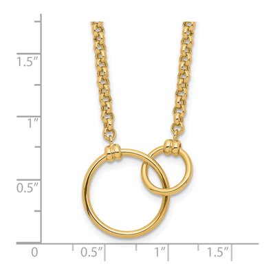 10K Yellow Gold Rolo Link Necklace – view 4