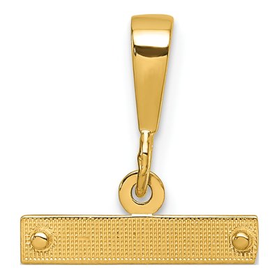 10K Yellow Gold Diamond-Cut Large Top Charm – view 4