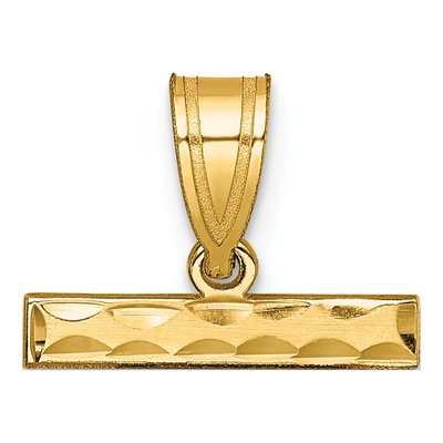 10K Yellow Gold Diamond-Cut Large Top Charm