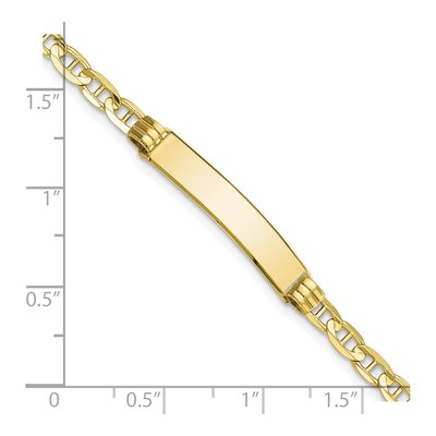 10K Yellow Gold 3.45mm Anchor ID Bracelet – view 3
