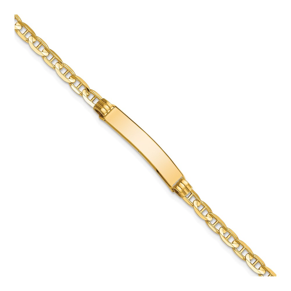 10K Yellow Gold 3.45mm Anchor ID Bracelet