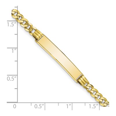 10K Yellow Gold 3.33mm Curb ID Bracelet – view 3