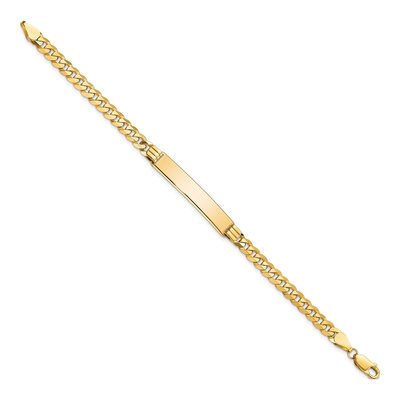 10K Yellow Gold 5.47mm Curb ID Bracelet – view 2