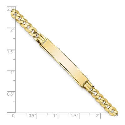 10K Yellow Gold 5.47mm Curb ID Bracelet – view 3