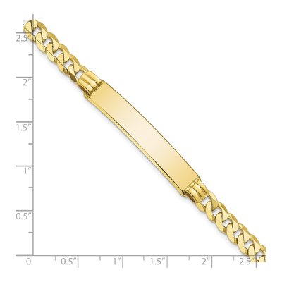 10K Yellow Gold 6mm Curb ID Bracelet – view 4
