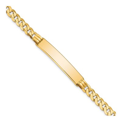 10K Yellow Gold 6mm Curb ID Bracelet