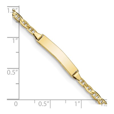 10K Yellow Gold 2.83mm Anchor ID Bracelet – view 4