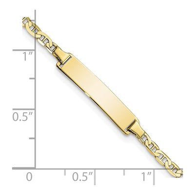 10K Yellow Gold 2.28mm Flat Anchor ID Bracelet – view 3
