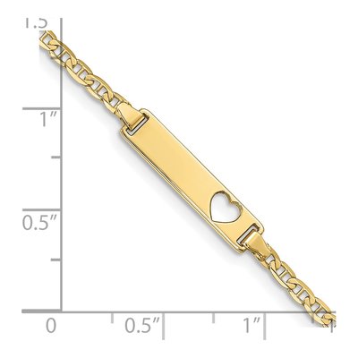 10K Yellow Gold 2.38mm Anchor ID Bracelet – view 3