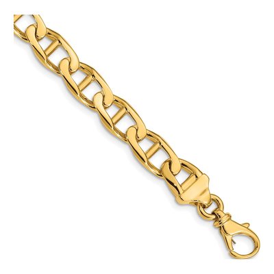 10K Yellow Gold 9mm Anchor Chain Bracelet