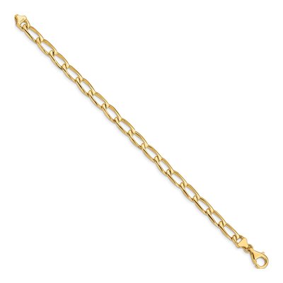 10K Yellow Gold 5.9mm Open Link Chain Bracelet – view 2