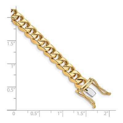 10K Yellow Gold 7mm Curb Chain Bracelet – view 3