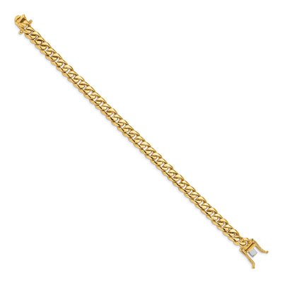 10K Yellow Gold 7.25mm Curb Chain Bracelet – view 3