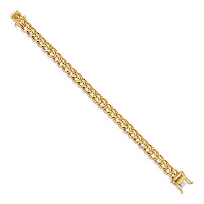 10K Yellow Gold 8.6mm Fancy Open Link Chain Bracelet – view 3