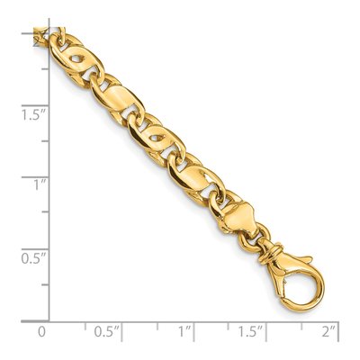 10K Yellow Gold 5.8mm Fancy Link Chain Bracelet – view 2