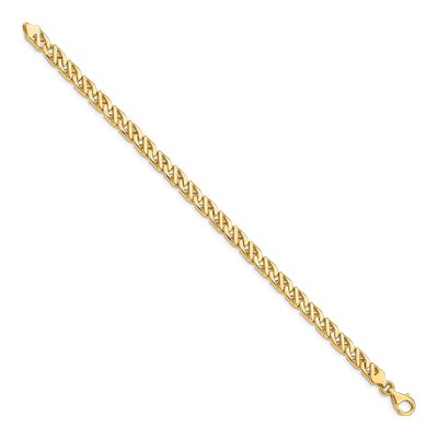 10K Yellow Gold 6.1mm Fancy Link Chain Bracelet – view 3