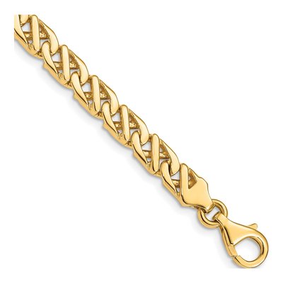 10K Yellow Gold 6.1mm Fancy Link Chain Bracelet